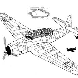 Dibujo para colorear: War Planes (Transporte) #141037 - Dibujos para colorear