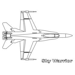 Dibujo para colorear: War Planes (Transporte) #141057 - Dibujos para colorear