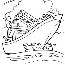 Dibujo para colorear: Warship (Transporte) #138454 - Dibujos para colorear