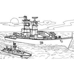 Dibujo para colorear: Warship (Transporte) #138457 - Dibujos para colorear