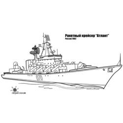 Dibujo para colorear: Warship (Transporte) #138488 - Dibujos para colorear