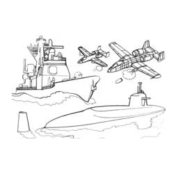 Dibujo para colorear: Warship (Transporte) #138494 - Dibujos para colorear