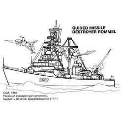 Dibujo para colorear: Warship (Transporte) #138630 - Dibujos para colorear