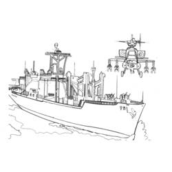 Dibujo para colorear: Warship (Transporte) #138652 - Dibujos para colorear