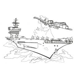 Dibujo para colorear: Warship (Transporte) #138668 - Dibujos para colorear