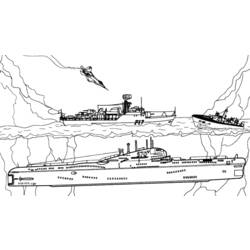 Dibujo para colorear: Warship (Transporte) #138709 - Dibujos para colorear