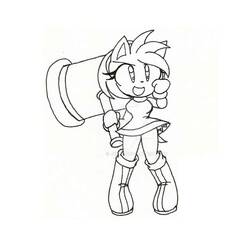 Dibujo para colorear: Amy Rose (Videojuegos) #184226 - Dibujos para Colorear e Imprimir Gratis