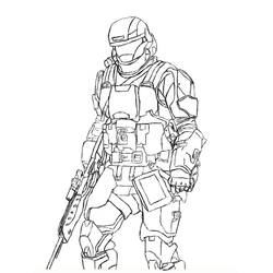 Dibujo para colorear: Halo (Videojuegos) #200116 - Dibujos para Colorear e Imprimir Gratis