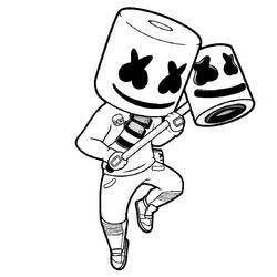 Dibujo Marshmello Fortnite (Videojuegos) #208260 para imprimir y colorear