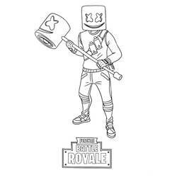 Dibujo Marshmello Fortnite (Videojuegos) #208262 para imprimir y colorear