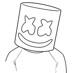Dibujo Marshmello Fortnite (Videojuegos) #208266 para imprimir y colorear