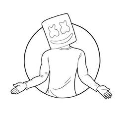 Dibujo Marshmello Fortnite (Videojuegos) #208267 para imprimir y colorear