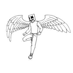 Dibujo Marshmello Fortnite (Videojuegos) #208273 para imprimir y colorear