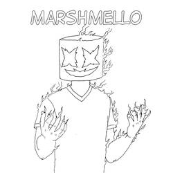 Dibujo Marshmello Fortnite (Videojuegos) #208275 para imprimir y colorear