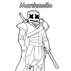 Dibujo Marshmello Fortnite (Videojuegos) #208279 para imprimir y colorear