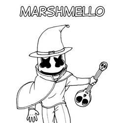Dibujo Marshmello Fortnite (Videojuegos) #208283 para imprimir y colorear