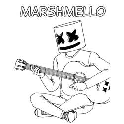 Dibujo Marshmello Fortnite (Videojuegos) #208292 para imprimir y colorear