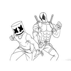 Dibujo Marshmello Fortnite (Videojuegos) #208294 para imprimir y colorear