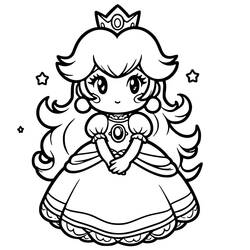Dibujos para colorear: Princesa Peach - Dibujos para Colorear e Imprimir Gratis