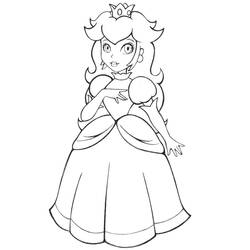 Dibujo Princesa Peach (Videojuegos) #211821 para imprimir y colorear