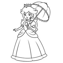 Dibujo Princesa Peach (Videojuegos) #211824 para imprimir y colorear