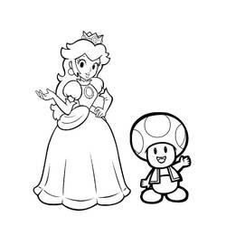 Dibujo Princesa Peach (Videojuegos) #211839 para imprimir y colorear