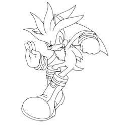 Dibujo Sonic de plata (Videojuegos) #221542 para imprimir y colorear