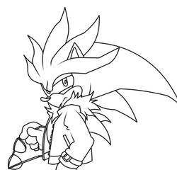Dibujo Sonic de plata (Videojuegos) #221544 para imprimir y colorear