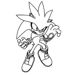 Dibujo Sonic de plata (Videojuegos) #221555 para imprimir y colorear