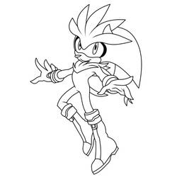 Dibujo Sonic de plata (Videojuegos) #221557 para imprimir y colorear