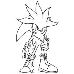 Dibujo Sonic de plata (Videojuegos) #221559 para imprimir y colorear