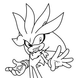 Dibujo Sonic de plata (Videojuegos) #221563 para imprimir y colorear