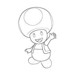 Dibujo para colorear: Toad (Videojuegos) #170235 - Dibujos para Colorear e Imprimir Gratis