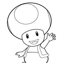 Dibujo para colorear: Toad (Videojuegos) #170241 - Dibujos para Colorear e Imprimir Gratis
