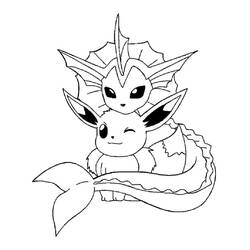 Dibujo para colorear: Vaporeon (Videojuegos) #184356 - Dibujos para Colorear e Imprimir Gratis