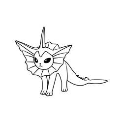 Dibujos para colorear: Vaporeon - Dibujos para Colorear e Imprimir Gratis