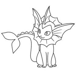 Dibujo para colorear: Vaporeon (Videojuegos) #184369 - Dibujos para Colorear e Imprimir Gratis